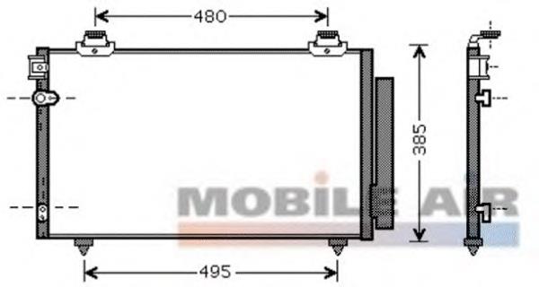 53005481 VAN Wezel radiador de aparelho de ar condicionado