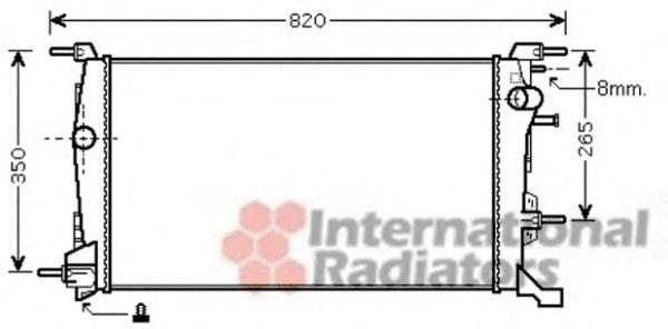 43002410 VAN Wezel radiador de esfriamento de motor