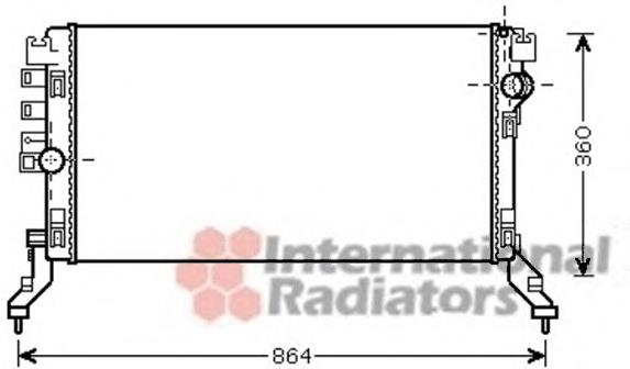 Radiador de esfriamento de motor 43002419 VAN Wezel