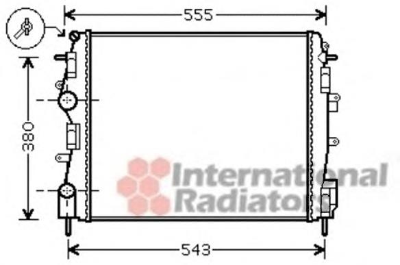 43002399 VAN Wezel radiador de esfriamento de motor