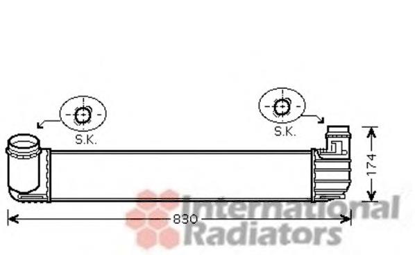 43004411 VAN Wezel radiador de intercooler