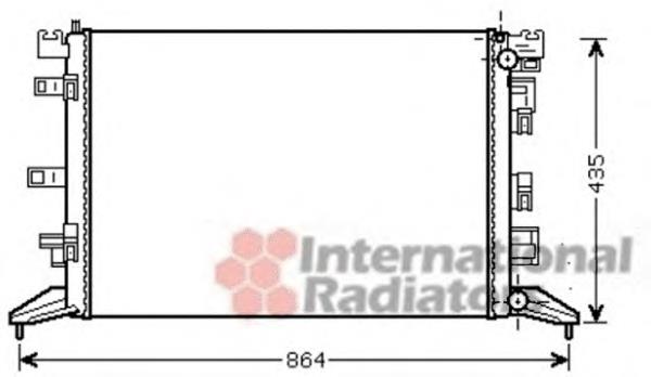 43002425 VAN Wezel radiador de esfriamento de motor