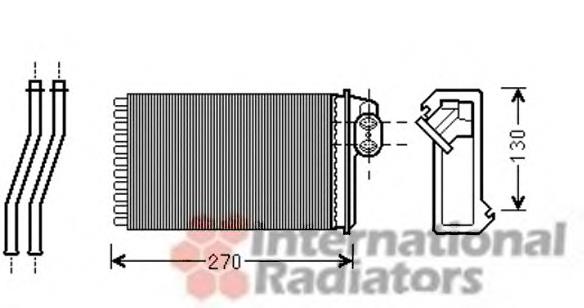 40006340 VAN Wezel radiador de forno (de aquecedor)