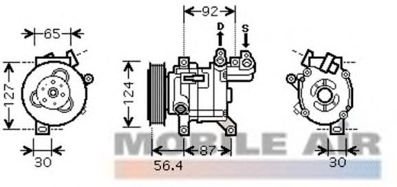 4000K318 VAN Wezel compressor de aparelho de ar condicionado