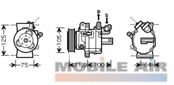 4000K317 VAN Wezel compressor de aparelho de ar condicionado