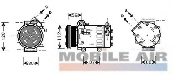 Compressor de aparelho de ar condicionado 4000K333 VAN Wezel