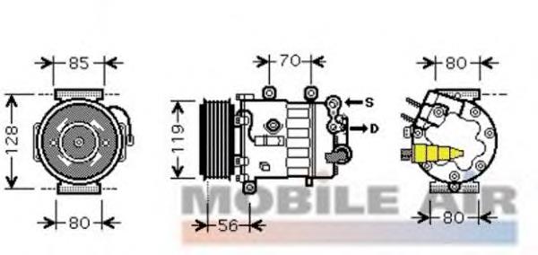 4000K322 VAN Wezel compressor de aparelho de ar condicionado