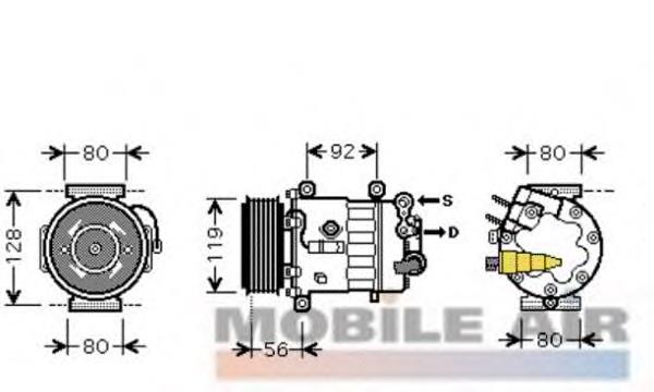 4000K320 VAN Wezel compressor de aparelho de ar condicionado