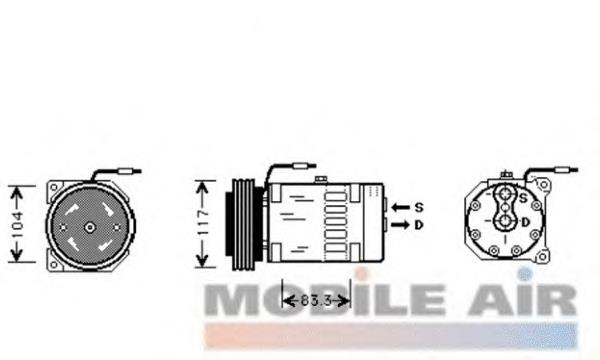 4300K403 VAN Wezel compressor de aparelho de ar condicionado