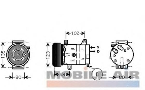 4300K404 VAN Wezel compressor de aparelho de ar condicionado