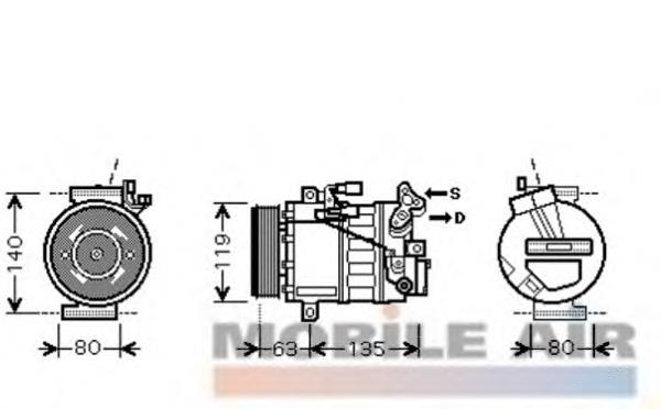 4300K392 VAN Wezel compressor de aparelho de ar condicionado