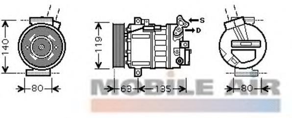 4300K389 VAN Wezel compressor de aparelho de ar condicionado