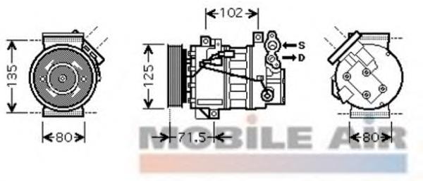 4300K393 VAN Wezel compressor de aparelho de ar condicionado