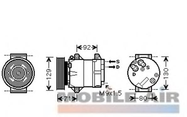 4300K441 VAN Wezel compressor de aparelho de ar condicionado