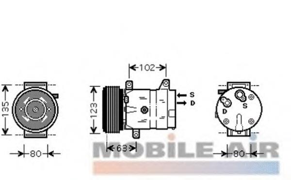 4300K440 VAN Wezel compressor de aparelho de ar condicionado