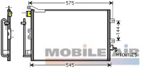 43005417 VAN Wezel radiador de aparelho de ar condicionado