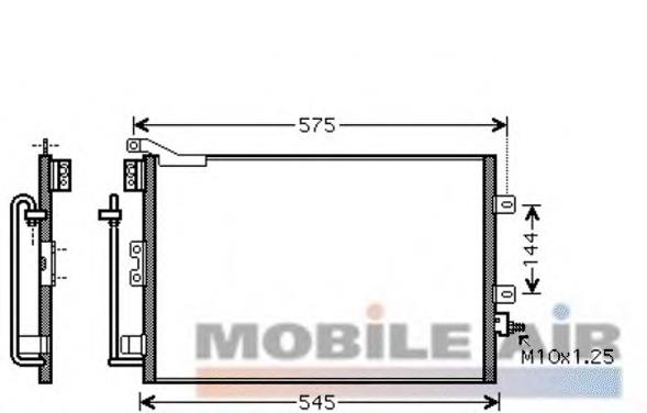 43005395 VAN Wezel radiador de aparelho de ar condicionado