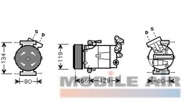 4300K384 VAN Wezel compressor de aparelho de ar condicionado