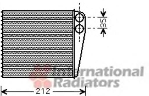 43006396 VAN Wezel radiador de forno (de aquecedor)