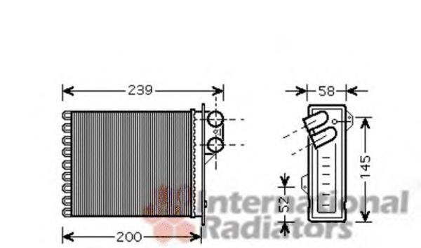 43006398 VAN Wezel radiador de forno (de aquecedor)
