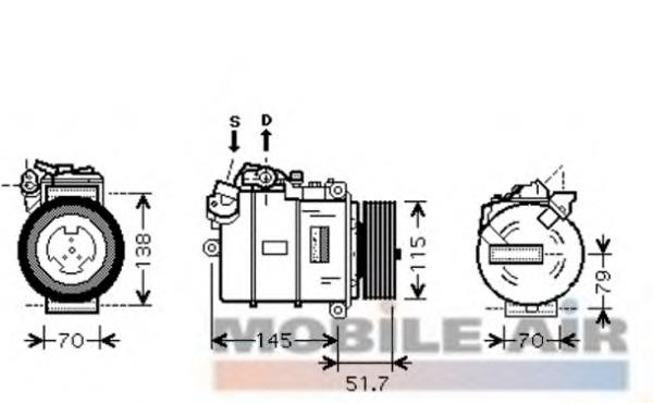 0600K329 VAN Wezel compressor de aparelho de ar condicionado