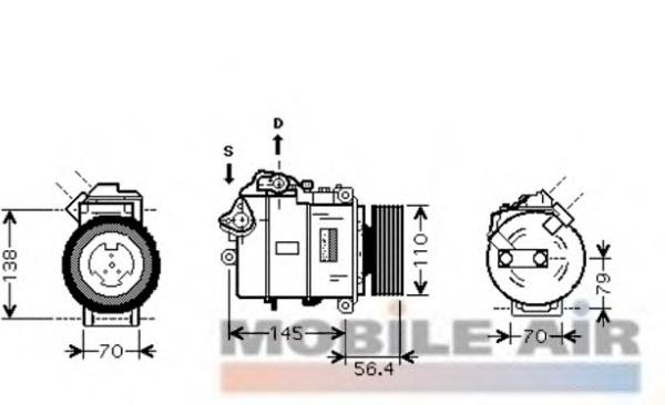 0600K330 VAN Wezel compressor de aparelho de ar condicionado