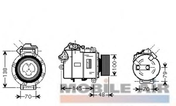 0600K328 VAN Wezel compressor de aparelho de ar condicionado