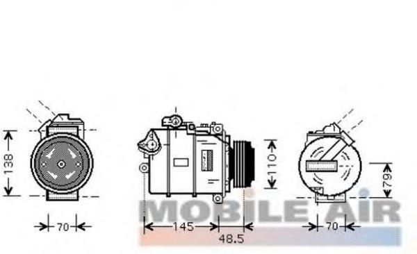 0600K332 VAN Wezel compressor de aparelho de ar condicionado