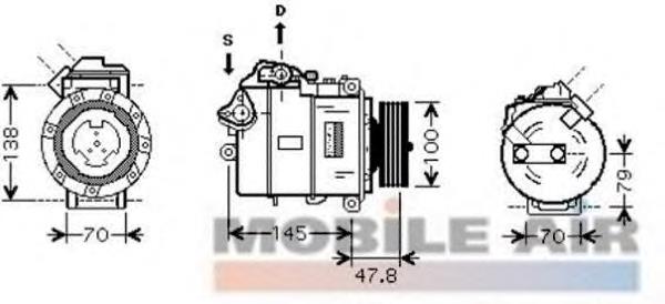 0600K331 VAN Wezel compressor de aparelho de ar condicionado