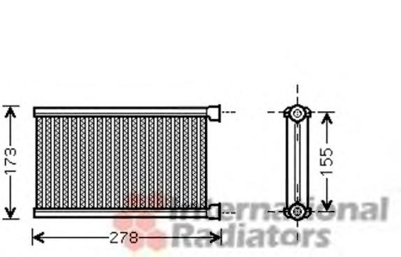 06006344 VAN Wezel radiador de forno (de aquecedor)