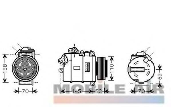 0600K336 VAN Wezel compressor de aparelho de ar condicionado