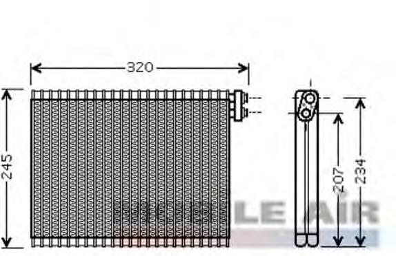 Vaporizador de aparelho de ar condicionado 0600V339 VAN Wezel