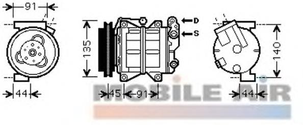 Компрессор кондиционера 92600VK500 Nissan/Infiniti