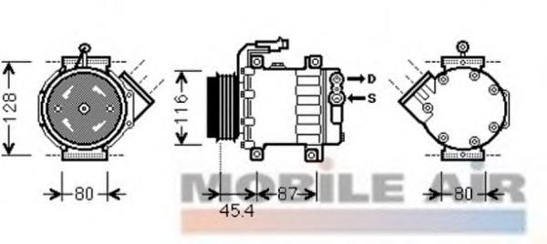 1700K366 VAN Wezel compressor de aparelho de ar condicionado