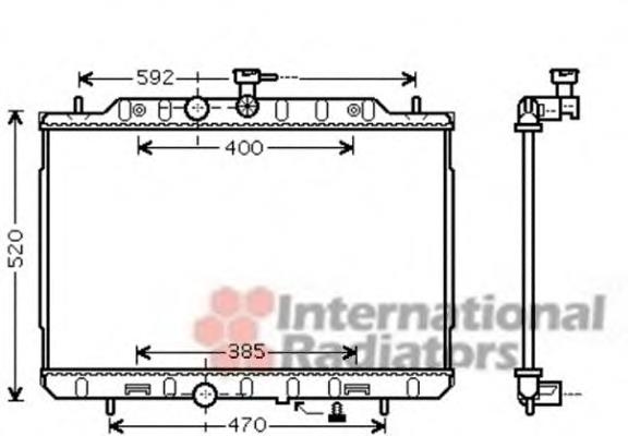 Radiador de esfriamento de motor 13002291 VAN Wezel