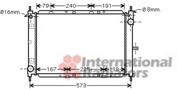 Radiador de esfriamento de motor 13002260 VAN Wezel