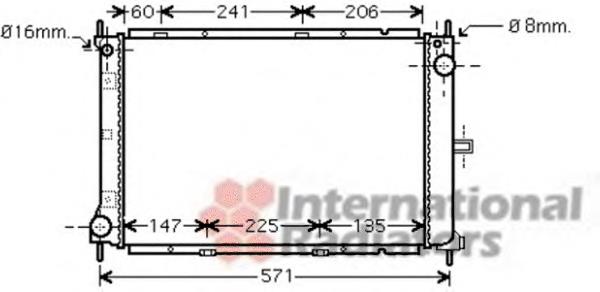 13002249 VAN Wezel radiador de esfriamento de motor