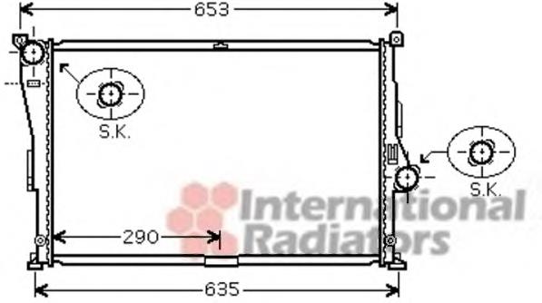 06002335 VAN Wezel radiador de esfriamento de motor