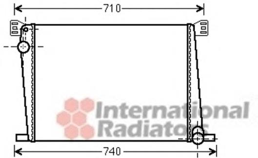 06002356 VAN Wezel radiador de esfriamento de motor