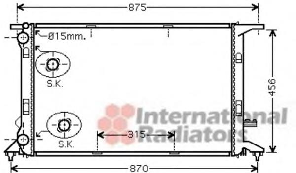 CU13188 Spectra Premium radiador de esfriamento de motor