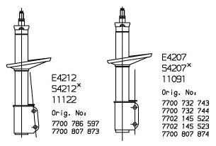 E4207 Monroe amortecedor dianteiro
