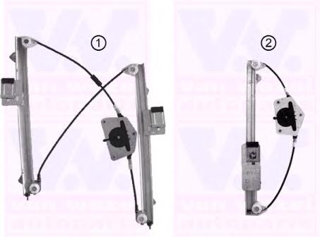 7622261 VAN Wezel mecanismo de acionamento de vidro da porta dianteira esquerda