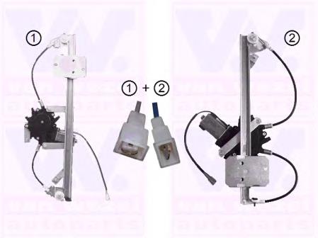 1506264 VAN Wezel mecanismo de acionamento de vidro da porta traseira direita