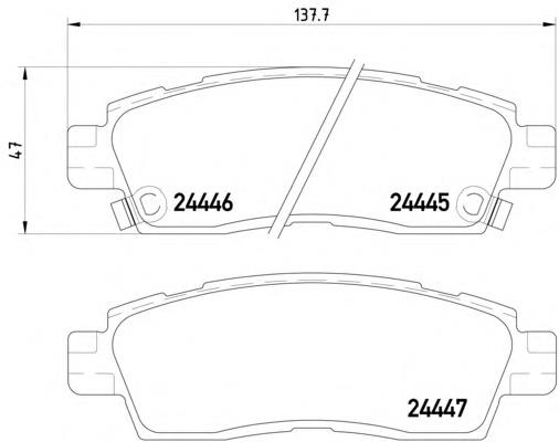 171845 General Motors sapatas do freio traseiras de disco