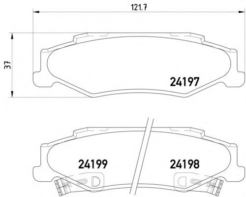 Колодки дисковые  Textar 2419701 цена, от 34.44 USD