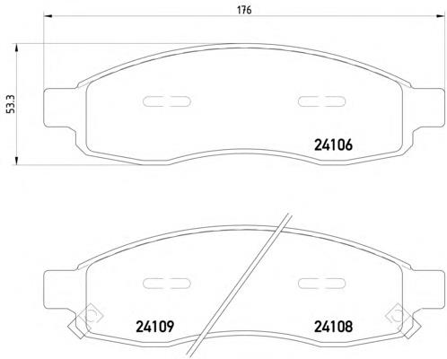 Sapatas do freio dianteiras de disco para Infiniti QX56 (JA60)