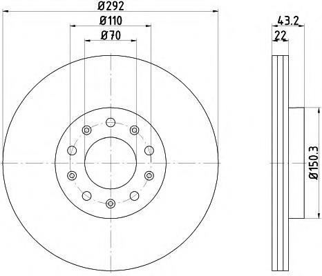 Disco do freio traseiro para Alfa Romeo Giulia (952)