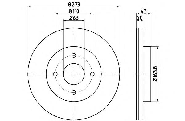 986478816 Bosch disco do freio traseiro