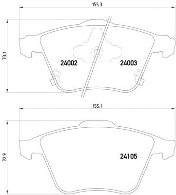 2400201 Textar sapatas do freio dianteiras de disco