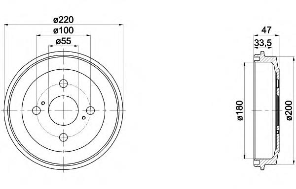 Барабан тормозной задний Textar 94036400 цена, от 41.15 USD